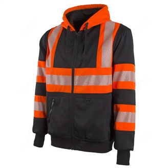 Mynd af Hettupeysa rennd Hi-Vis