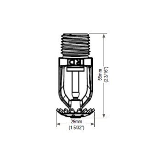 Mynd af IFI Sprinkler stútur 1/2" 141° Hrað Króm K80