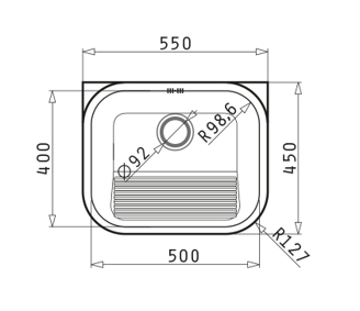 Mynd af Pyramis Laundry veggvaskur 50x40cm