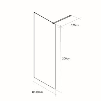 Mynd af Allibert sturtugler 8mm 87-90x200cm Reyklitað