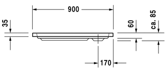 Mynd af Duravit sturtubotn D-Code 900x900mm