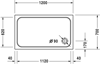 Mynd af Duravit sturtubotn D-Code 1200x700mm
