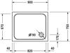Mynd af Duravit sturtubotn D-Code 900x750mm