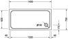 Mynd af Duravit sturtubotn D-Code 1400x700