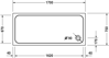 Mynd af Duravit sturtubotn D-Code 1700x750mm
