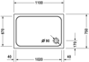 Mynd af Duravit sturtubotn D-Code 1100x750mm