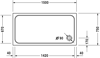 Mynd af Duravit sturtubotn D-Code 1500x750mm