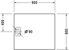 Mynd af Duravit sturtubotn Stonetto 900x800mm
