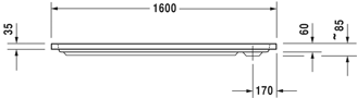 Mynd af Duravit sturtubotn D-Code 1600x700