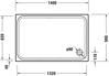 Mynd af Duravit sturtubotn D-Code 1400x900
