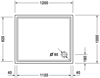 Mynd af Duravit sturtubotn Starck 1200x1000mm
