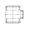 Mynd af Té 4" x 3/4" x 4" Sv