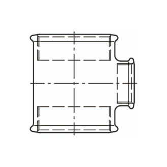 Mynd af Té 4" x 3/4" x 4" Sv