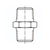Mynd af Brjóstnippill 1/4" Galvaniserað
