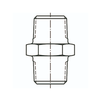 Mynd af Brjóstnippill 1/4" Galvaniserað
