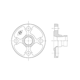 Mynd af Flangsi 6" Galvaniserað