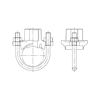 Mynd af  Klemmuté U-járn 1 1/2" x 3/4" Rautt