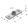 Mynd af MEFA Fótstykki ryðfrítt M10 115x35x4mm
