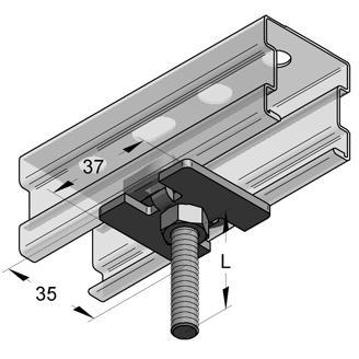 Mynd af MEFA Brautarbolti STEX35 M10 70mm