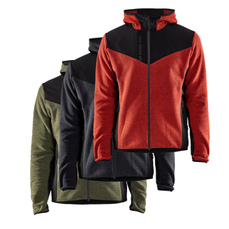 Mynd af BLÅKLÅDER prjónajakki með softshell