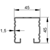 Mynd af MEFA Brautir STEX 45x45x1,5mm 2M