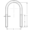Mynd af MEFA U-járn f. Sprinkler 6" M12 168,3mm