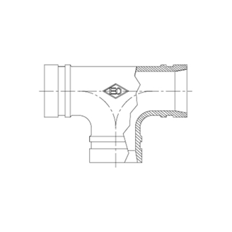 Mynd af Té 1 1/4" -Galvaniserað