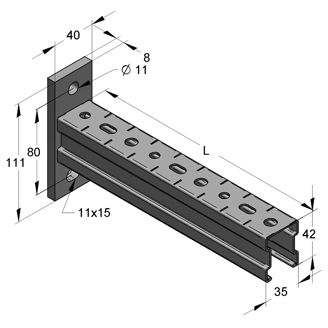 Mynd af MEFA T-knekti STEX 35/42 525mm