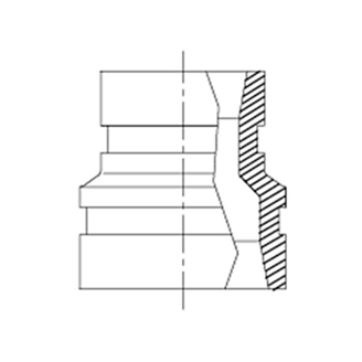 Mynd af Minnkanir 4" x 2 1/2" Galvaniserað 