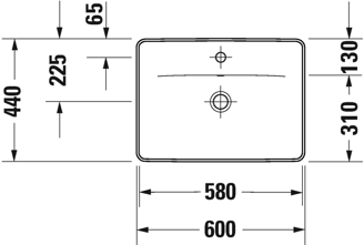 Mynd af Duravit D-Neo borðhandlaug 60x40cm