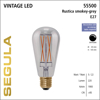 Mynd af LED-pera, Rustica Long, Grátt