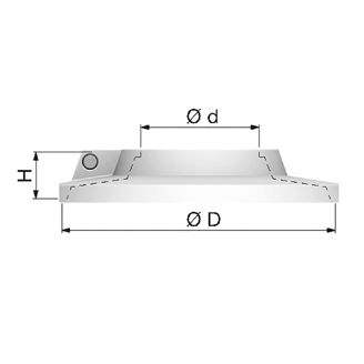 Mynd af Plast Rósetta 3/8"
