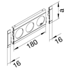 Mynd af Rammi á þrefaldan rennutengil Hv. 80mm