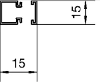 Mynd af Strengrenna LF 15x15x2000 Hv. RAL 9016