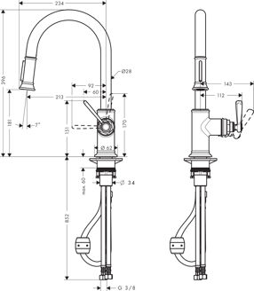 Mynd af AXOR MONTREUX eldhúsblöndunartæki 181mm