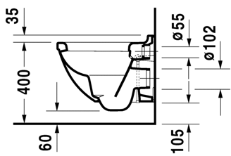 Mynd af Duravit Starck 3 vegghengt salerni 36x48,5cm