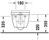Mynd af Duravit Starck 3 vegghengt salerni 36x48,5cm