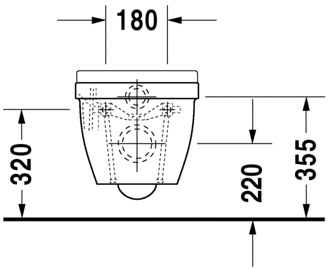 Mynd af Duravit Starck 3 vegghengt salerni 36x48,5cm