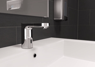 Mynd af Hansgrohe Vernis handlaugartæki snertifrítt m. rafhl. Króm