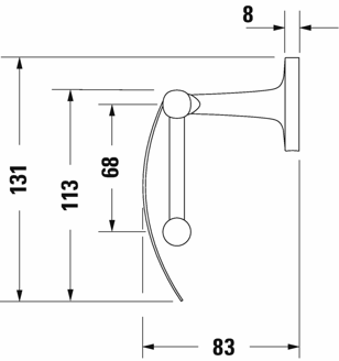 Mynd af Duravit Starck T rúlluhaldari m. loki Svart Matt