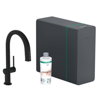 Mynd af Hansgrohe Aqittura M91 eldhúsblöndunartæki m. SodaSystem Svart Matt