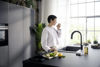 Mynd af Hansgrohe Aqittura M91 eldhúsblöndunartæki m. SodaSystem Svart Matt