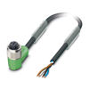 Mynd af Hulsa+vír SAC 90° M12 4pin 10m