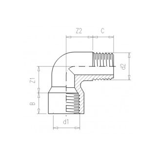 Mynd af PVC Nippil Múffu Hné 1" x 1"