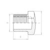 Mynd af PVC Snittaður Tappi 2"