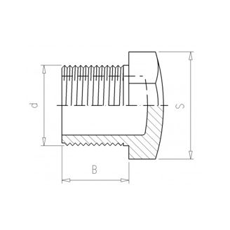 Mynd af PVC Snittaður Tappi 2"