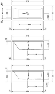 Mynd af Duravit Vero baðkar 1700x750mm