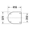 Mynd af Duravit Starck 3 salernisseta m. loki 360x700mm Hvítur