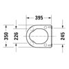 Mynd af Duravit Starck 3 salernisseta m. loki 360x700mm Hvítur
