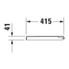 Mynd af Duravit Starck 3 salernisseta m. loki 360x700mm Hvítur